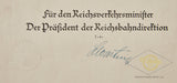 Formal Promotion Document from Reichsbahn Directorate