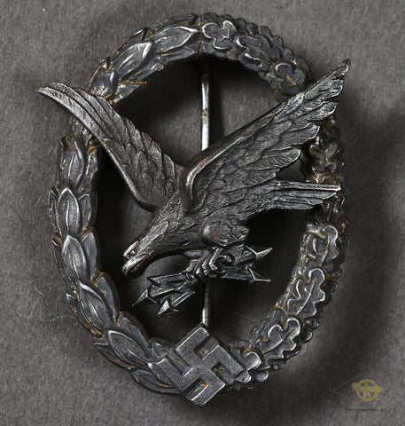 German WWII Luftwaffe Air Gunner/Radio Operator Badge by W. Deumer