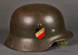 WWII German Army Model 1935 Double Decal Helmet