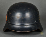 Third Reich Luftschutz Police Model 1935 Double Decal Combat Helmet