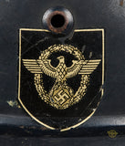 Third Reich Luftschutz Police Model 1935 Double Decal Combat Helmet