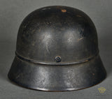 Third Reich Luftschutz Police Model 1935 Double Decal Combat Helmet