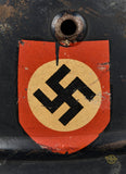 Third Reich Luftschutz Police Model 1935 Double Decal Combat Helmet