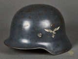 WWII German Luftwaffe Model 1935 Double Decal Combat Helmet