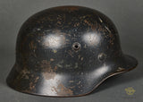 WWII German Luftwaffe Model 1935 Reissue Single Decal Combat Helmet, Named
