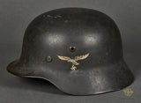 WWII German Luftwaffe Model 1940 Single Decal Combat Helmet