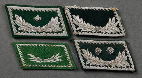 German WWII Lot of Four Single Customs Officials Collar Tabs