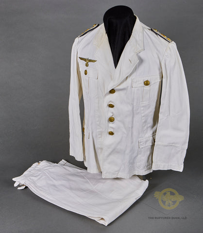 WWII German Kriegsmarine Summer Tunic and Trousers