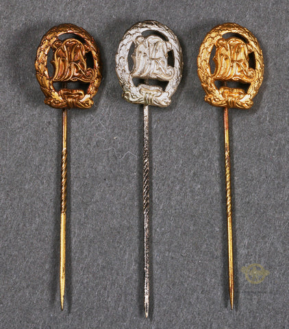 German WWII Set of 3 DRL Stickpins