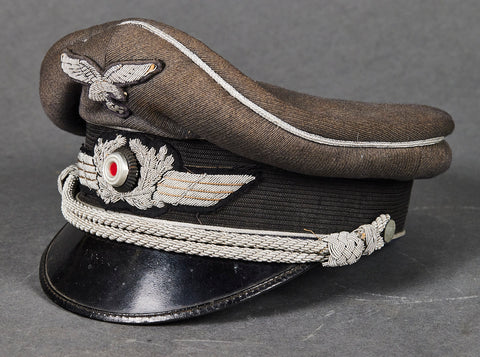 WWII German Luftwaffe Officer Visor Cap