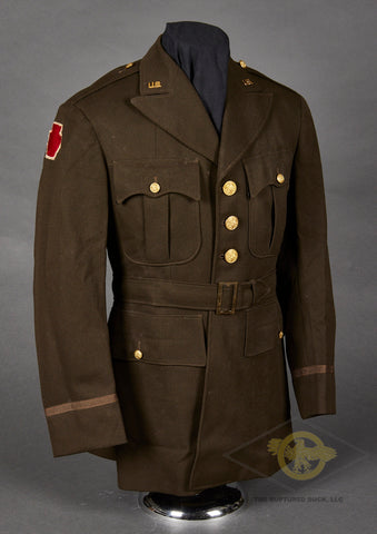WWII US Four Pocket Tunic for 28th ID Officer