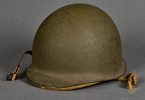 WWII US M-1 Helmet with EARLY Hawley Liner