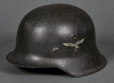 WWII German Luftwaffe Model 1942 Single Decal Helmet