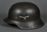 WWII German Luftwaffe Model 1942 Single Decal Helmet