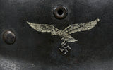 WWII German Luftwaffe Model 1942 Single Decal Helmet