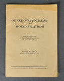 On National Socialism and World Relations-Speech by Adolf Hitler