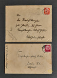 Lot of 14 Used Envelopes Sent to Reichskanzlei Adolf Hitler
