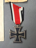 German 1939 WWII Iron Class 2nd Class and Packet with Award Document