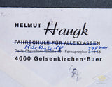 German WWII Signed Photo and Envelope of Knights Cross Winner Helmut Haugk
