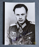 German WWII Signed Photo of Knights Cross Winner Friederich Raaf