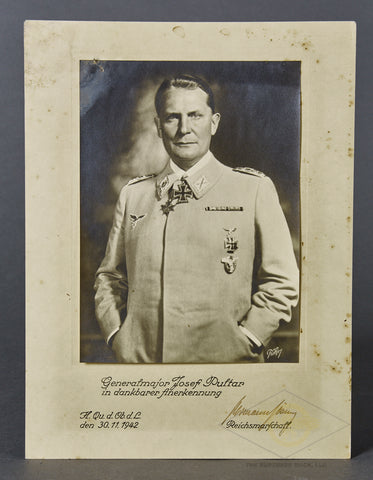 German WWII Signed Presentation Formal Portrait of Göring