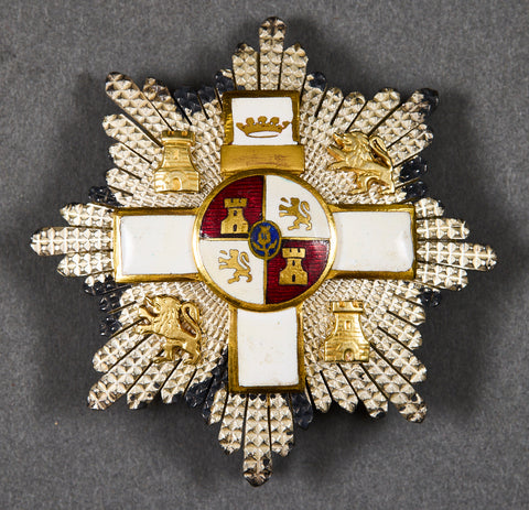 Fascist Spain Order of Military Merit First Class Grand Cross Breast Star with White Distinction
