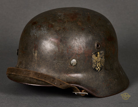 WWII German Army Model 1940 Single Decal Helmet