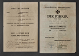WWII German Provisional Certificate for the Knight's Cross of the Iron Cross