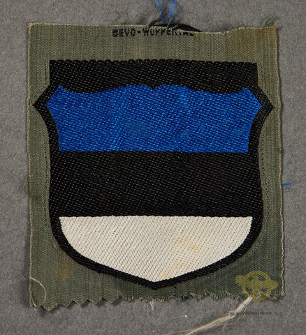 WWII German SS Volunteer Sleeve Shield in BeVo for Estonia