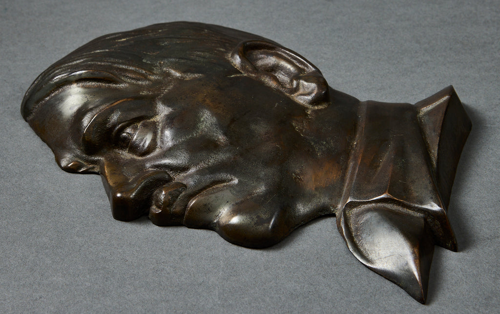 German WWII Heavy Bronze Profile of Hitler The Ruptured Duck, LLC