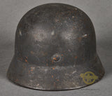 WWII German Luftwaffe Model 1940 Single Decal Helmet, Brought Home by US Chaplain