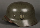 WWII German Army Model 1935 Double Decal Helmet, Early Example