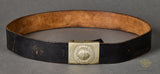 Pre-WWII German Reichswehr Heer (Army) EM/NCO's Belt with Pebbled Nickel Silver Belt Buckle (Koppelschloß)