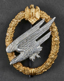 WWII German Army 2nd Model Paratrooper Badge in Aluminum