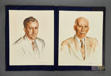 Portfolio of Beautiful Prints of Sketches of USN Officers