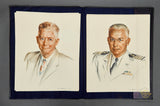Portfolio of Beautiful Prints of Sketches of USN Officers