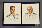 Portfolio of Beautiful Prints of Sketches of USN Officers
