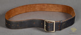 US Korean War Vintage Black Leather Combat Belt with Single Claw Buckle Set