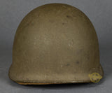 WWII US M-1 Helmet with EARLY Hawley Liner