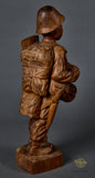 Unique Hand Carved US Paratrooper Wooden Statue