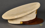 WWII Vintage US Officers Summer Visor Cap with Rain Cover