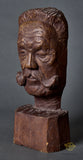 Large Hand Carved Wooden Bust of von Hindenburg