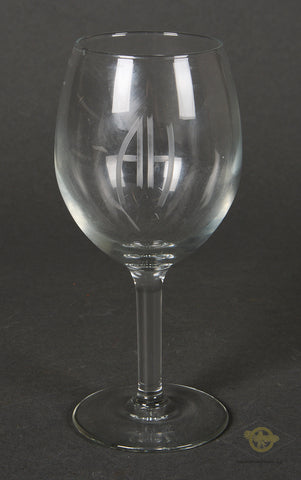 German WWII Adolf Hitler Crystal Wine Goblet