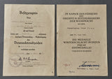 Two Award Document Grouping to Pioneer/Panzer Senior Corporal
