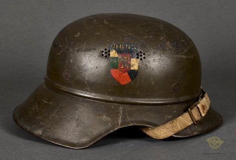 Third Reich Luftschutz Reissue Helmet to Bulgarian Forces