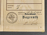 WWII German Deutsches Reich Arbeitsbuch