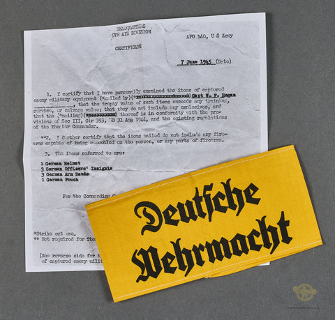 Veteran Bring Back Armband for Deutsche Wehrmacht