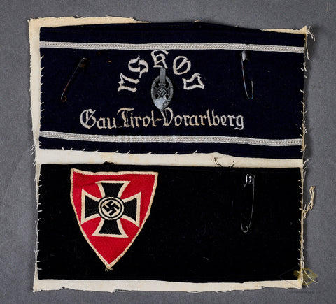 Two Veteran Association Armbands - Unknown Veteran Souvenir