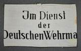 German WWII "Im Dienst der Deutschen Wehrmacht" Armband