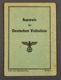 German WWII Ausweis der Deutschen Volksliste